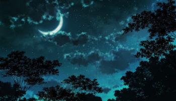 moon in beautiful sky