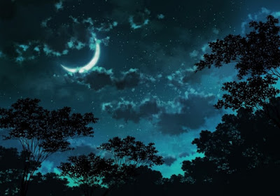 moon in beautiful sky