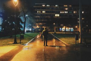 person standing alone