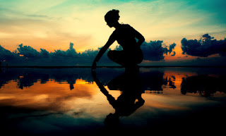 alone girl under sky