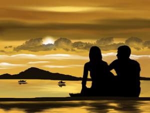 couple sitting together