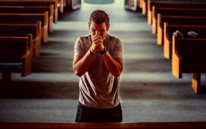 man praying