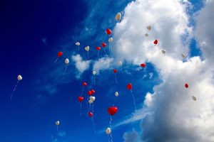 balloons in the air