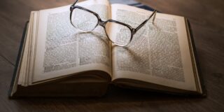 This image contains a book and a google