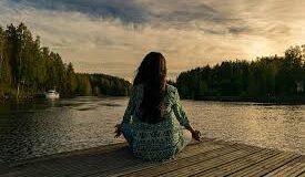 girl meditating